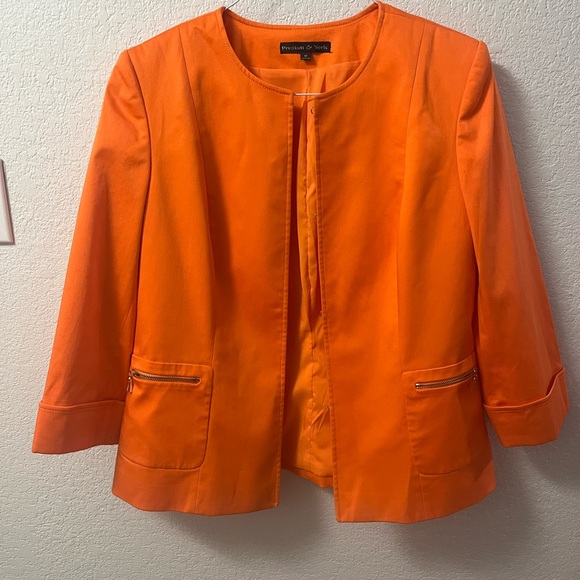 Preston & York Vibrant Orange Blazer - Picture 2 of 7